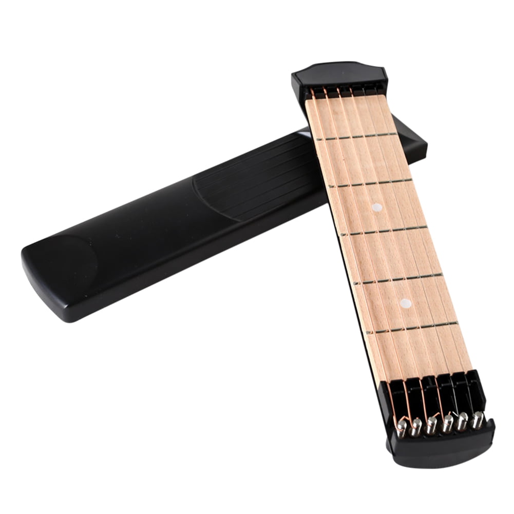 Lankater 1pc Mini Pocket Guitar 6 6 Frets Pocket Acoustic Guitar Parts Gadget Chord Trainer for Beginner 