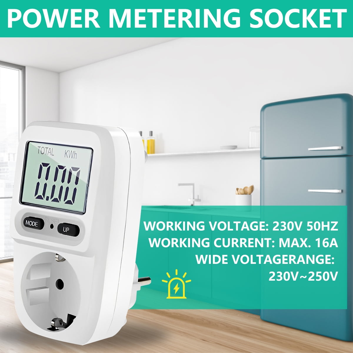 Austok 2 Pack Electricity Usage Monitor Power Consumption Meter Plugin