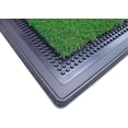 thumbnail image 2 of Grass Pad with Tray, Artificial Turf Pee Pad for Dog Potty Training, Indoor Outdoor Use, Washable Replacement Mat (3-Piece Relief System, 20'' x 30''), 2 of 7