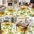 thumbnail image 5 of 6'x9' Area Rugs, Sunflower Indoor Outdoor Area Rug for Living Room Bedroom, Yellow Summer Botanical Pastoral Washable Bathroom Rugs Kitchen Floor Carpet Mats Home Decor Aesthetic, 5 of 8