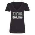 thumbnail image 3 of Go All Out I'm The Friend In Low Places Funny Country Music Gift V Neck T-Shirt Women, 3 of 5