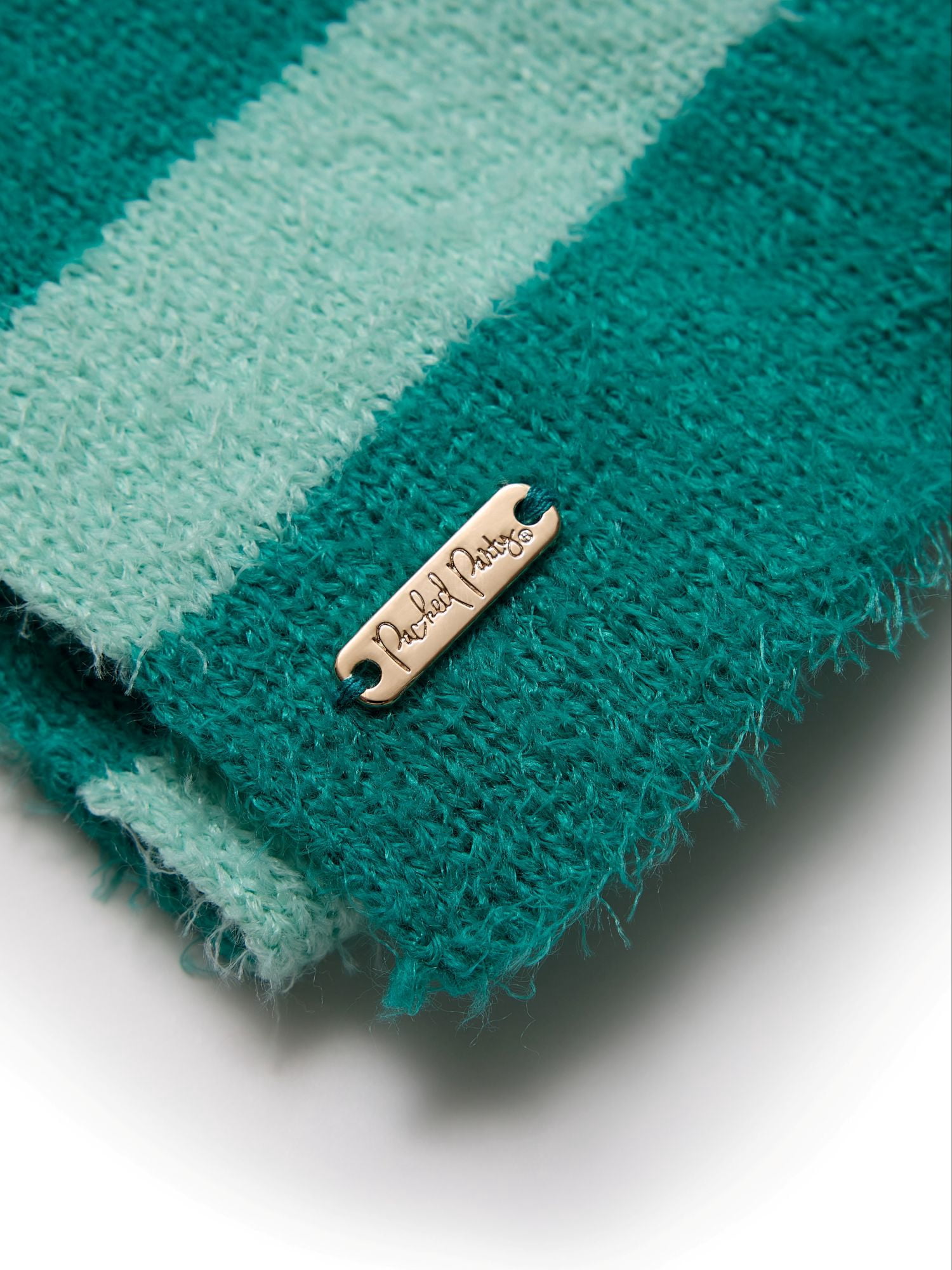 Packed Party Feeling Stripey Scarf, Green