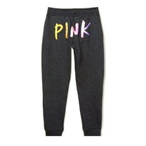 Victoria's Secret Pink Classic Jogger Sweatpants for Women Dark Grey Floral  Size Large New 