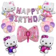 thumbnail image 1 of Juego de globos Sanrio Hello Kitty de 25 uds., globos de fiesta para fiesta de cumpleaños, boda, regalo Ideal para Halloween, Navidad de Acción de Gracias, 1 of 4