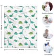 thumbnail image 4 of White Cartoon Dinosaurs Geometric Pattern Blanket,Comfortable Soft Flannel Throw Blanket,All Season,Warm Lightweight Blankets for Sofa Bed Couch Living Room Chair,30"x40", 4 of 4