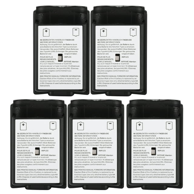 Kit de 5 carcasas de batería de repuesto universales para mando de Xbox 360 (negro)