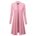 thumbnail image 4 of Made by Johnny Women's Solid Long Sleeve Open Front Long Cardigan XXXL PINK, 4 of 6