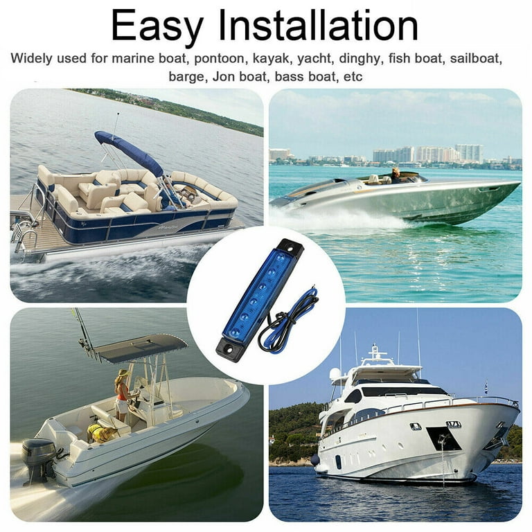 Marine Led Lights Pack Of 4 TCTAuto White Marine Lights For Boats 3 LED Yacht Deck - Foto 5