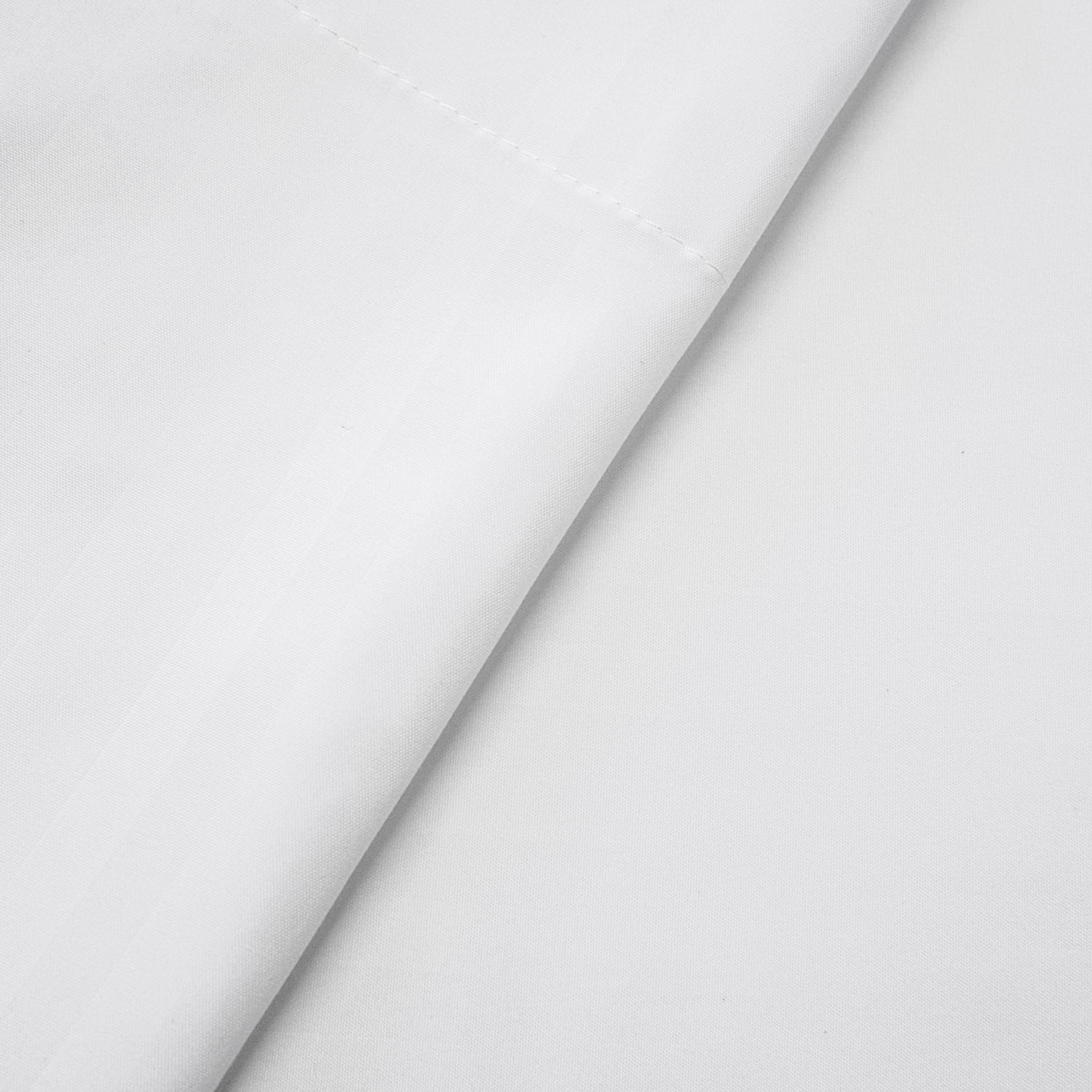 Dobby Stripe Sheets - 6 Piece 1500 Supreme Collection Fine Brushed Microfiber Deep Pocket Sheet Set - White, Cal King
