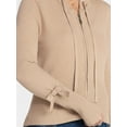 thumbnail image 4 of Madden NYC Women's Zip Up Sweater, Lightweight, Sizes XXS-XXL, 4 of 5