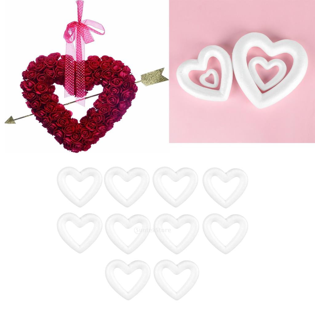 DECHOUS 100pcs Foam Solid Heart Crafts Foam Ball Foam Blocks Heart Ornament  Polystyrene Art Supplies DIY Foam Heart Wedding Foam Hearts Kid Crafts