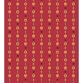 thumbnail image 3 of Cultural Duvet Cover Set, Abstract Circles Shapes with Folk Beads Like Shapes on Vertical Stripes, Decorative 3 Piece Bedding Set with 2 Pillow Shams, King Size, Vermilion Multicolor, by Ambesonne, 3 of 3