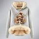 thumbnail image 5 of WILLBEST Sudadera con Capucha Oversize para Mujer, con Estampado Navideño de Vaca y Cordero XXX-Grande, 5 of 5