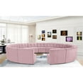 thumbnail image 2 of Maklaine 15-Piece Modular Contemporary Velvet Sectional Sofa in Pink, 2 of 7