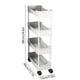 thumbnail image 3 of Carrito de Almacenamiento Móvil de Varios Niveles | Fácil Montaje | Estantería para Sala de Estar, Dormitorio, Baño y Cocina | Plástico | Blanco | 88 X 40 X 15 Cm | 1 Unidad, 3 of 7