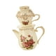 thumbnail image 5 of Juego de gotero de café de cerámica Macarena estilo vintage portavasos artesanal 80 ml Rosa, 5 of 8