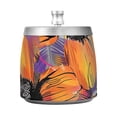 thumbnail image 7 of Bold Wildflowers Line Ashtray with Lid Cigarette Ashtray Stainless Steel Ash Tray Ash Holder for Home Outdoor, 7 of 7