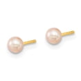 thumbnail image 4 of Finest Gold 14K Yellow Gold Butterfly Freshwater Cultured Pearl & Hoop 3 Pair Earrings Set, 4 of 5