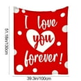 thumbnail image 3 of Meggemo 39.4x51.2 Inch Flannel Romantic Heart Printed Blanket Valentine's Day Soft Warm Throw Blanket for Sofa Bed Chair Indoor Home Use Adds Sweet and Cozy Atmosphere, 3 of 6