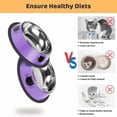 thumbnail image 2 of HOMEIORA 2 Pcs Non-Slip Stainless Steel Small Cat Food Bowls - Unbreakable, Thicken 7 Oz Cat Dishes, Removable Rubber Base, Easily Clean - Indoor, Purple, 2 of 7