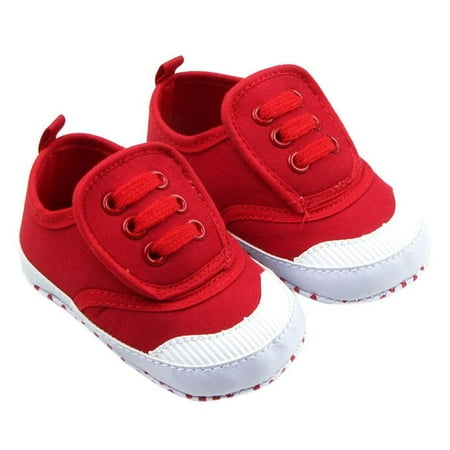 Infant Baby Boy Girl Soft Sole Crib Shoes Sneaker RD/11
