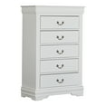 thumbnail image 3 of Furniture of America Vrai 5-Drawer Solid Wood White Chest, 3 of 6
