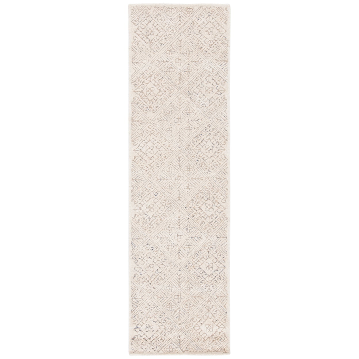 SAFAVIEH Glamour Drummond Geometric Wool Area Rug, Ivory/Beige, 9' x 12'