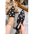 thumbnail image 3 of Cape Robbin Sandals Women Flat Mule Sierra Rhinestone Stud Detail Pointed Toe Slip On Fashion Flats (Black Multi Rhinestone, 7), 3 of 3