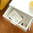 thumbnail image 5 of Modern White Nightstand with Rattan Drawer - Farmhouse Bedside Table, 5 of 7