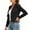 Black, variant on Women Ruffle Open Front Cropped Jackets Long Sleeve Lightweight Shrug Coat Dressy Casual Short Coats for Party Daily Wear (White,XXL)