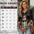 thumbnail image 7 of DISNIMO Skull Floral Printed Sweatshirts for Women Long Sleeve Hoodies Waffle Pullover Tops Trendy Shirts for Women, XL, 7 of 7