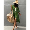 thumbnail image 3 of Stylish Tie Dye Open Front Long Kimono Swimsuit Cover Up for Women Swimwear Cover Ups, 3 of 11