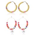 thumbnail image 1 of Pendientes para mujer con cuentas de arco iris, pendientes de verano, playa, para niñas, regalos de fiesta de vacaciones, 2 pares, 1 of 5