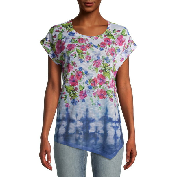 Time and Tru - Time and Tru Women's Short Sleeve Sublimation Tee ...