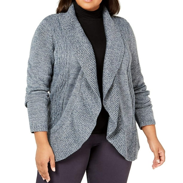 Karen Scott - Womens Sweater Plus Cardigan Cocoon Stretch 2X - Walmart ...