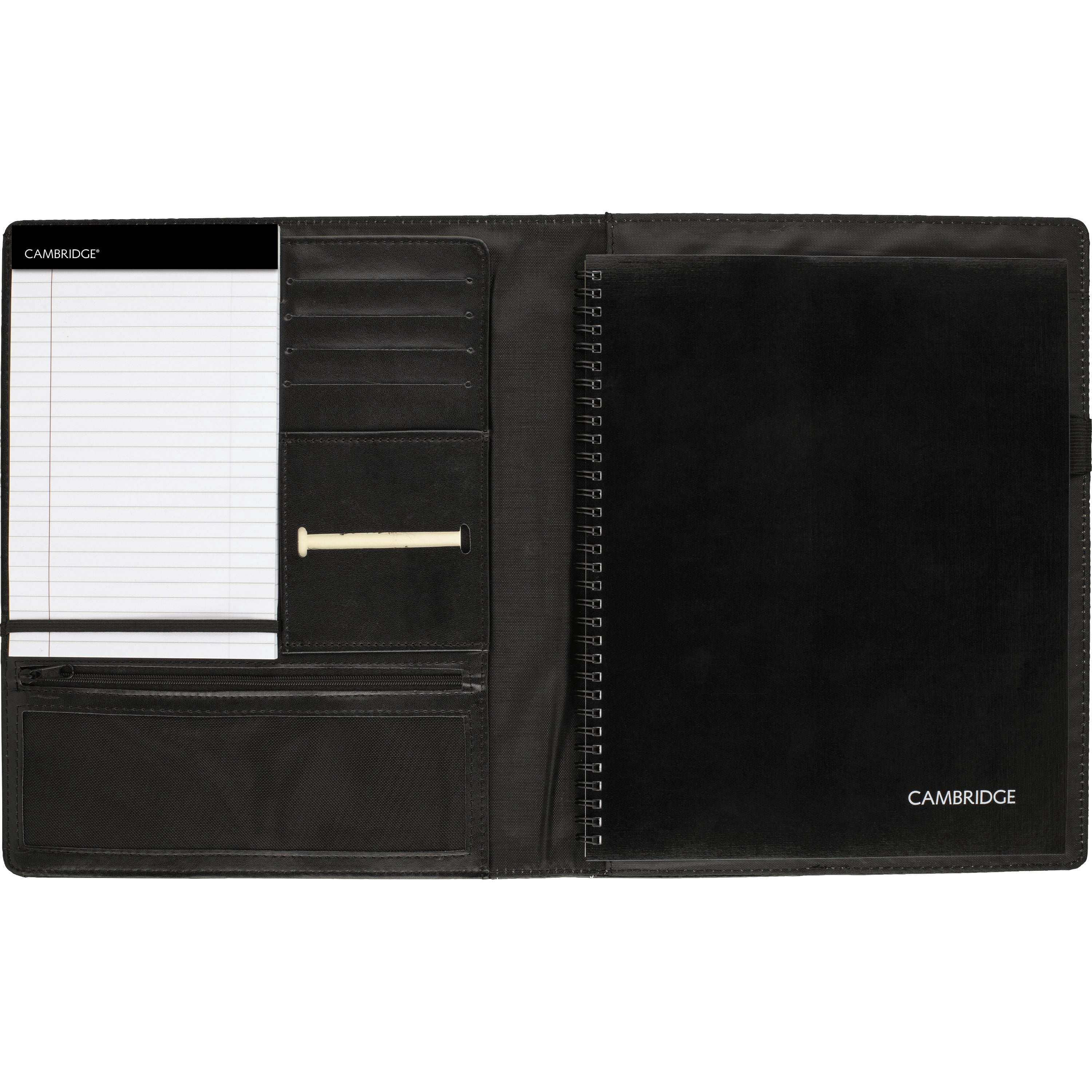 Cambridge Limited Refillable Faux Leather Notetaker Notebook, 50