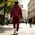 thumbnail image 7 of Fabrcox M-5XL Mens Two Piece Sweatsuit Fleece Sweatpants and Hoodie Set for Men Causal Athletic Gym Sweatshirt Joggers Mens Track Suit Set XXXL, 7 of 7