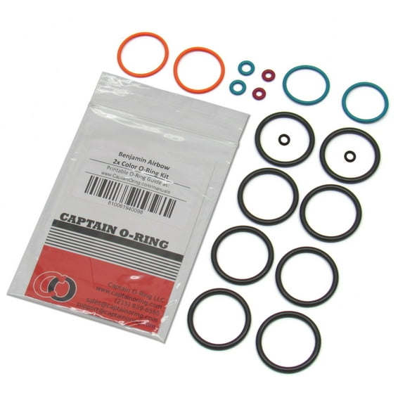 Captain O-Ring Crosman Benjamin Airbow Full 2X Color Coded Rebuild Kit