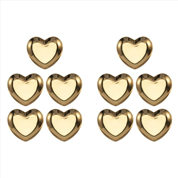 10X Placa en Forma de Corazón Bandeja de Servicio Bandeja de Metal Almacenamiento Organizar Bandeja de Frutas Hogar