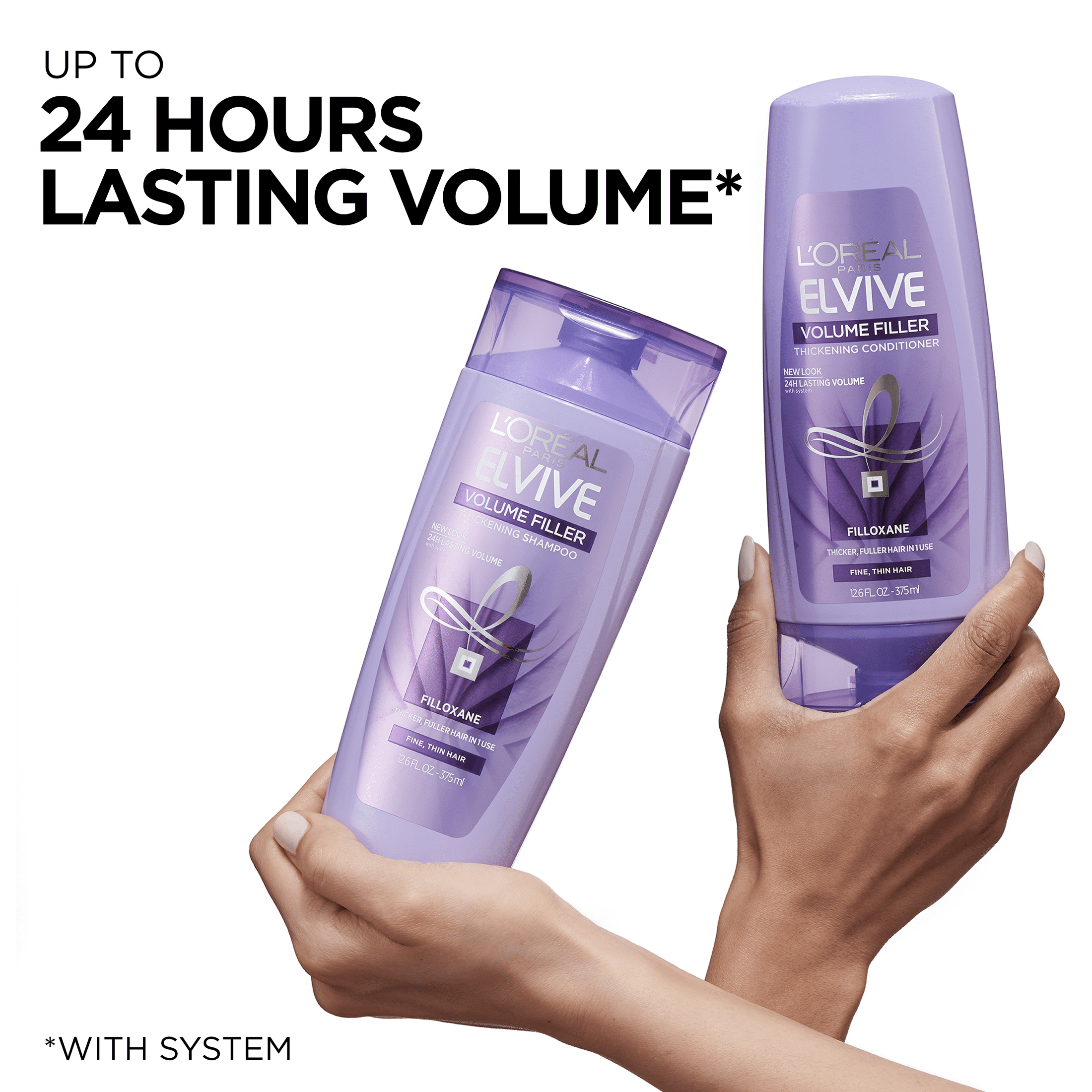 L'Oreal Paris Elvive Volume Filler Squeeze Bottle Conditioner, Thickening, 28 fl oz