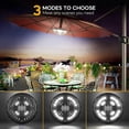 thumbnail image 4 of Parasol Light, 28LED Parasol Lights 3 Modes Rechargeable Lighting Parasols Light and Large Umbrella(White), 4 of 5