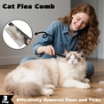 thumbnail image 4 of Cat Grooming Supplies, 3Pcs Cat Brush for Shedding with Nail Clipper Trimmer and Flea Comb, Indoor Cats Essentials Stuff Accessories Grooming Kit, Black, 4 of 5