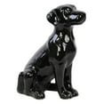 thumbnail image 2 of Ceramic Sitting Polish Hound Dog Gloss Black, 2 of 3