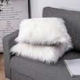 thumbnail image 2 of Decorative Cushion Covers 40 X 40 Cm White Decorative Cuddly Decorative Cushions Sheepskin Lambskin Faux Fur Long Hair Cushion Cover Imitation Fur Sof, 2 of 2