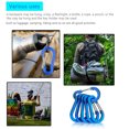 thumbnail image 5 of HIPKZ Camping Lock Buckle 6Pcs Outdoor Carabiner Keychain D Shape Carabiner Spring Snap Clip Multifunctional Fishing Climbing Acessories, 5 of 7