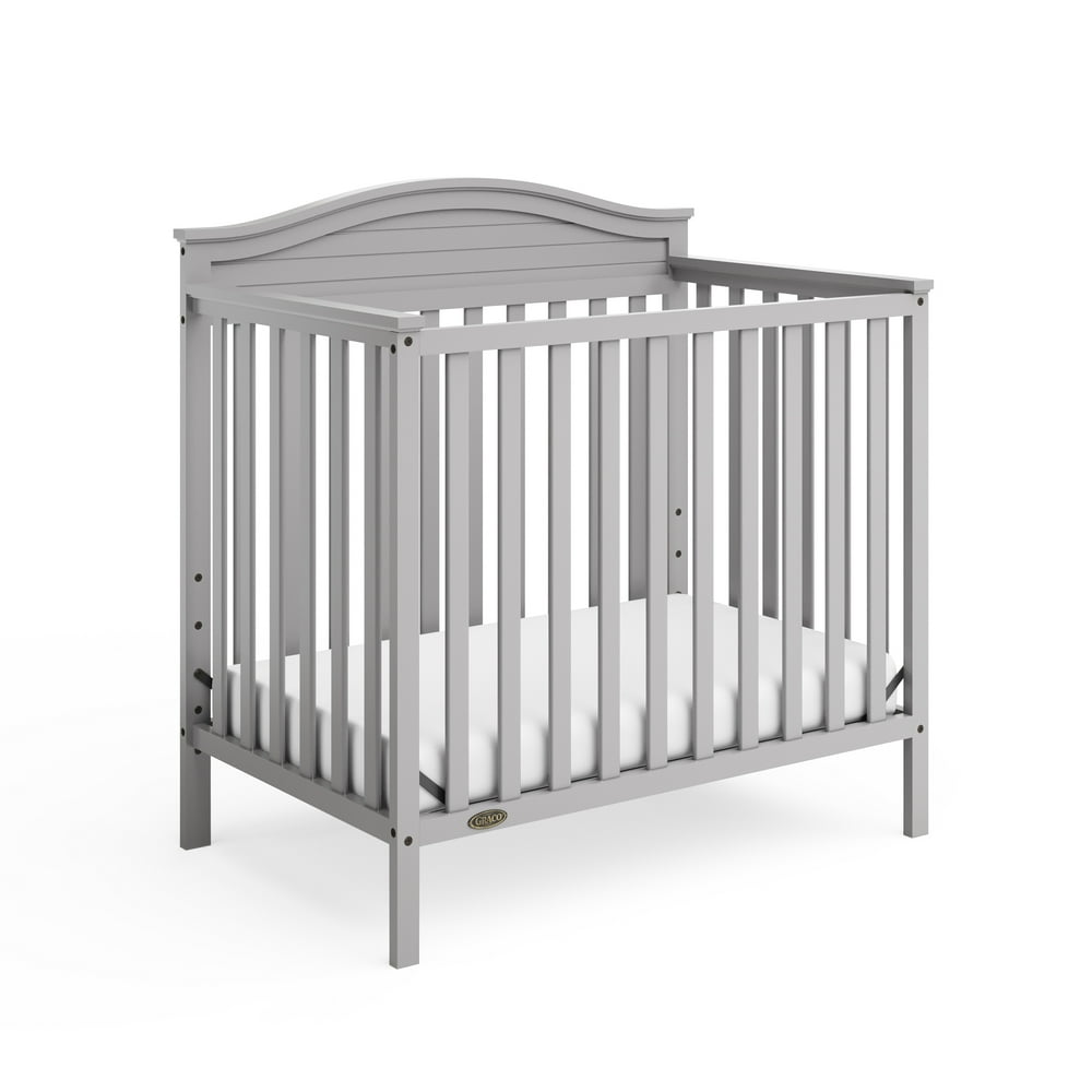 Graco Stella 4in1 Convertible Mini Crib with Bonus Mattress, Pebble