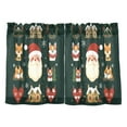 thumbnail image 7 of Yayeee Kitchen Curtains Tier Pair Light Filtering 27"x24" Rod Pocket Short Cafe Window Panel, Green Christmas, 7 of 7
