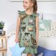 thumbnail image 4 of Fotbe Vintage Farm Animals Vestido de Dormir para Niñas de 3 a 10 Años, Mangas Cortas, Estilo Princesa, Pijama Camisón con Mangas Voladas-Large, 4 of 6