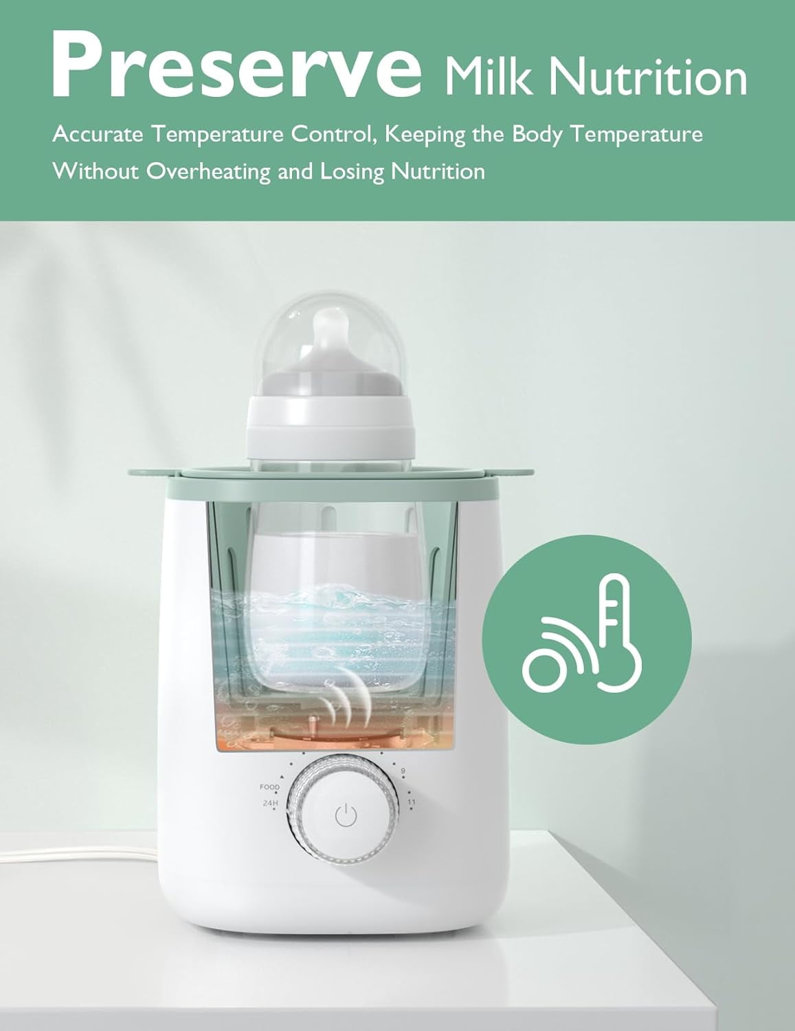 Momcozy Baby Bottle Warmer for Breastmilk, Safe Warm Water Bath, Fits Most Feeding Bottles