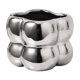 thumbnail image 5 of Mini maceta de cerámica para flores de 4 pulgadas, soporte para brochas de maquillaje para escritorio Plateado, 5 of 9